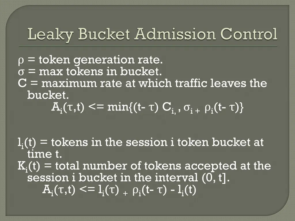 token generation rate max tokens in bucket