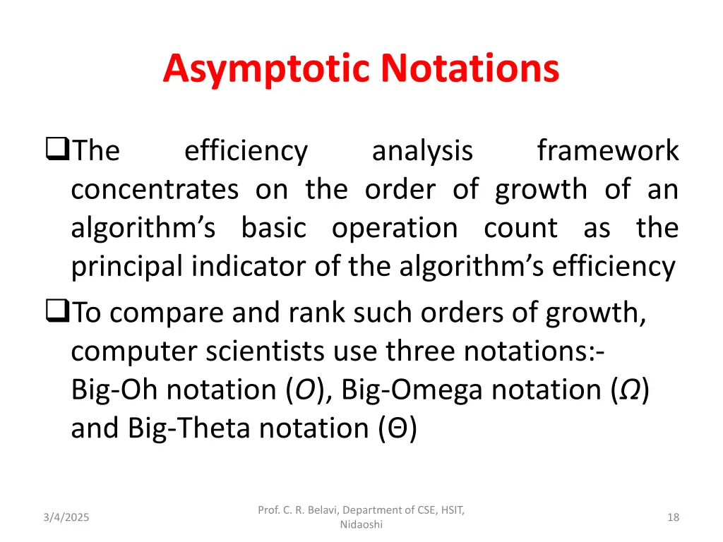 asymptotic notations