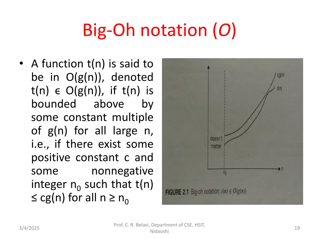 big oh notation o