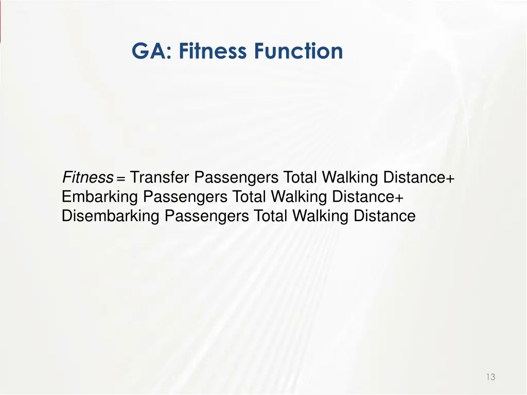 ga fitness function