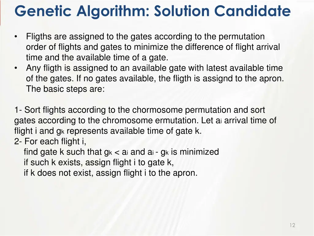 genetic algorithm solution candidate