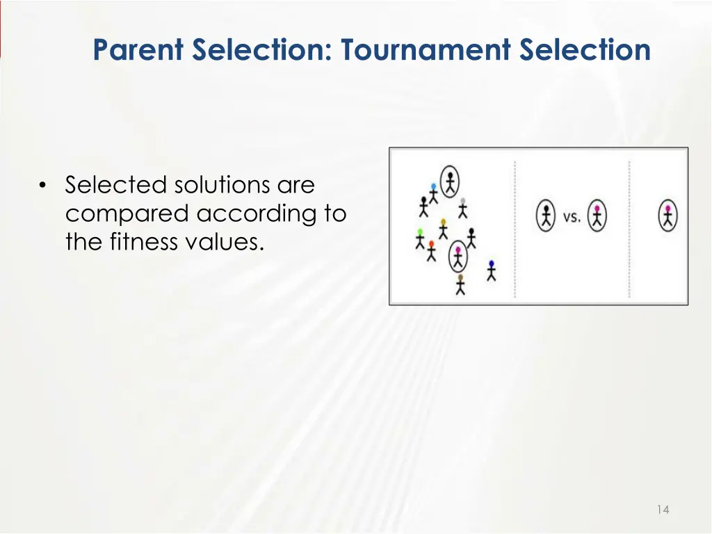 parent selection tournament selection