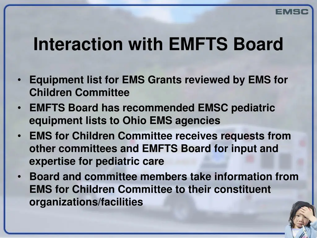 interaction with emfts board