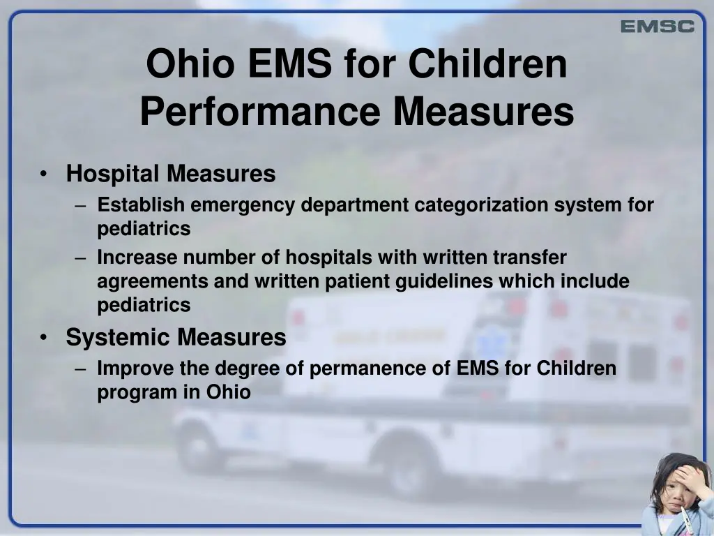 ohio ems for children performance measures 1