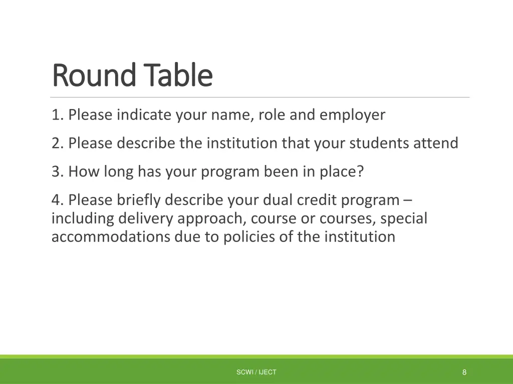 round table round table