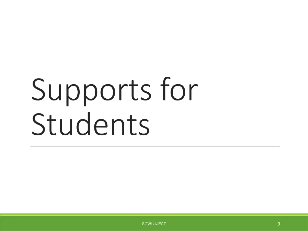 supports for students