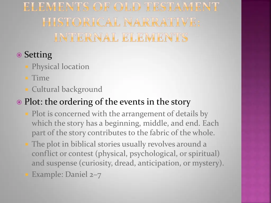 elements of old testament historical narrative 2