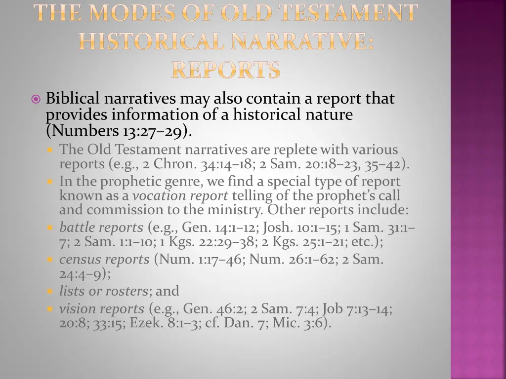 the modes of old testament historical narrative 5