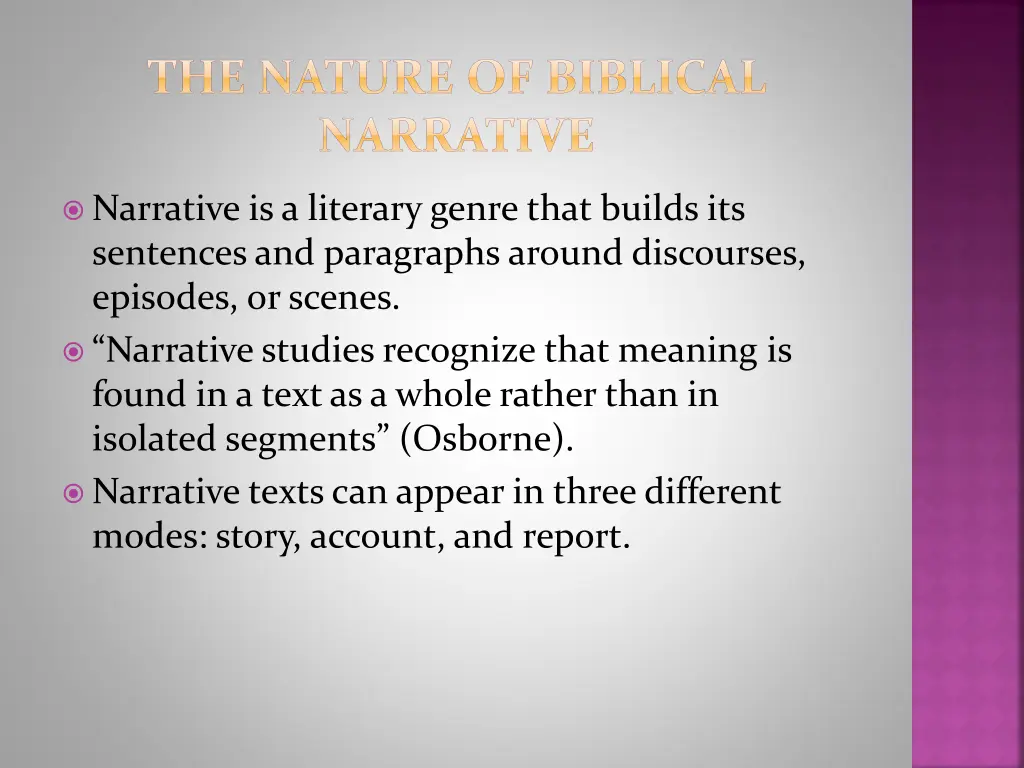 the nature of biblical narrative 1