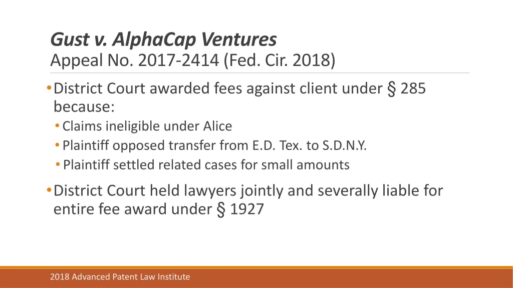 gust v alphacap ventures appeal no 2017 2414