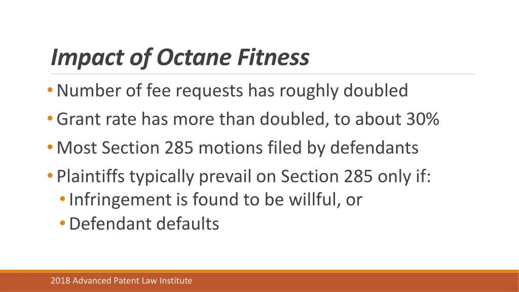 impact of octane fitness number of fee requests