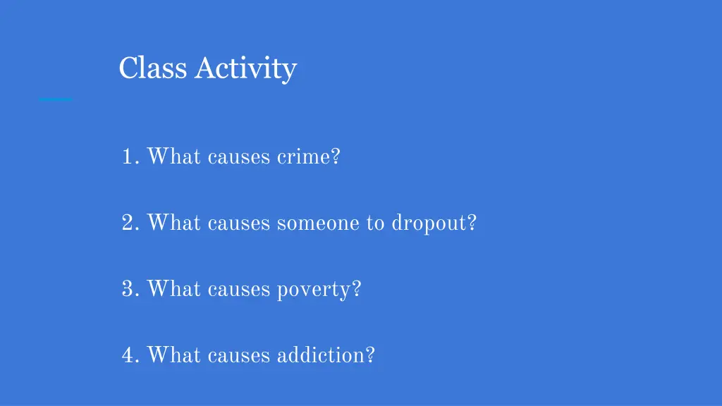 class activity