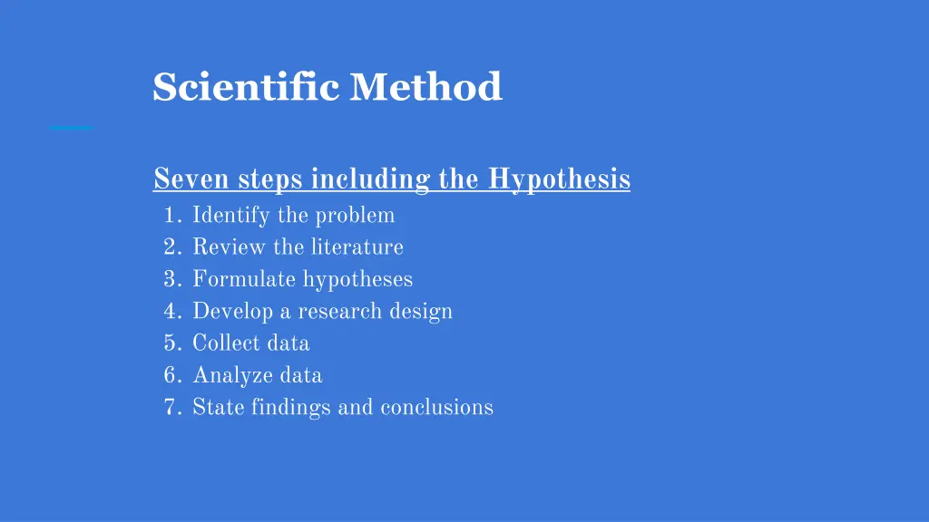 scientific method