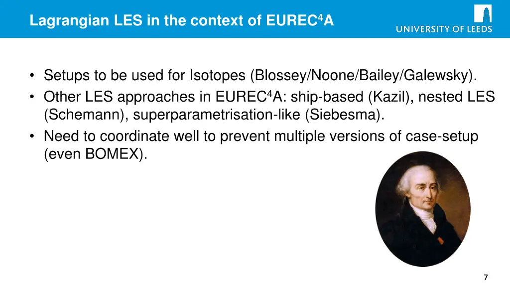lagrangian les in the context of eurec 4 a