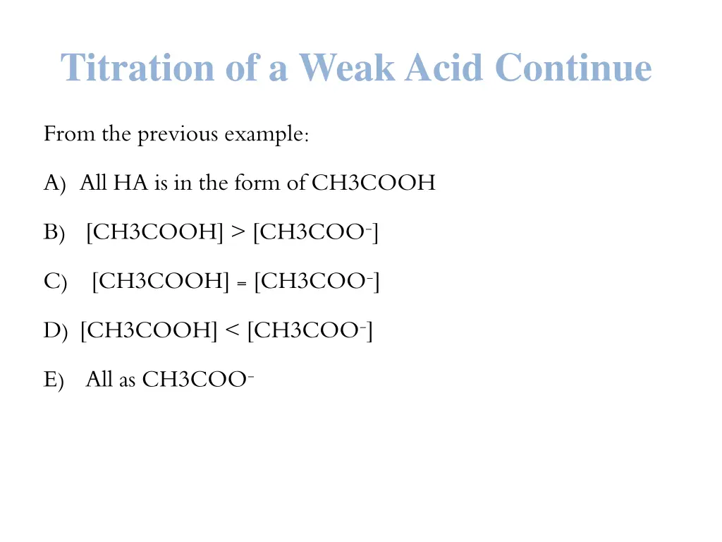 titration of a weak acid continue 5
