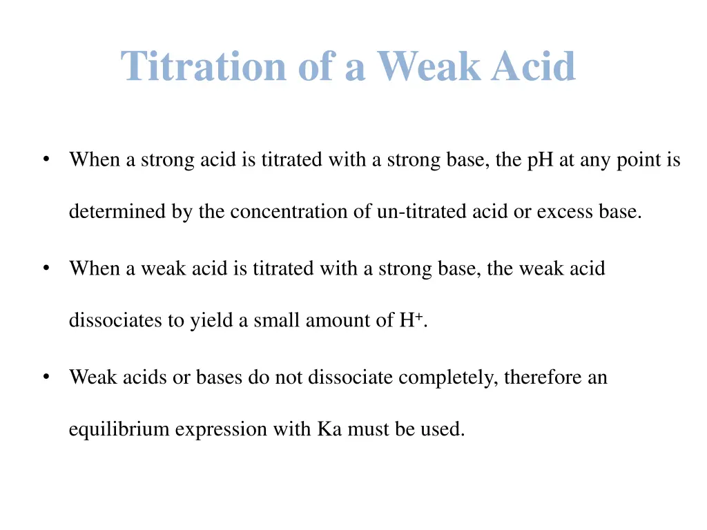 titration of a weak acid