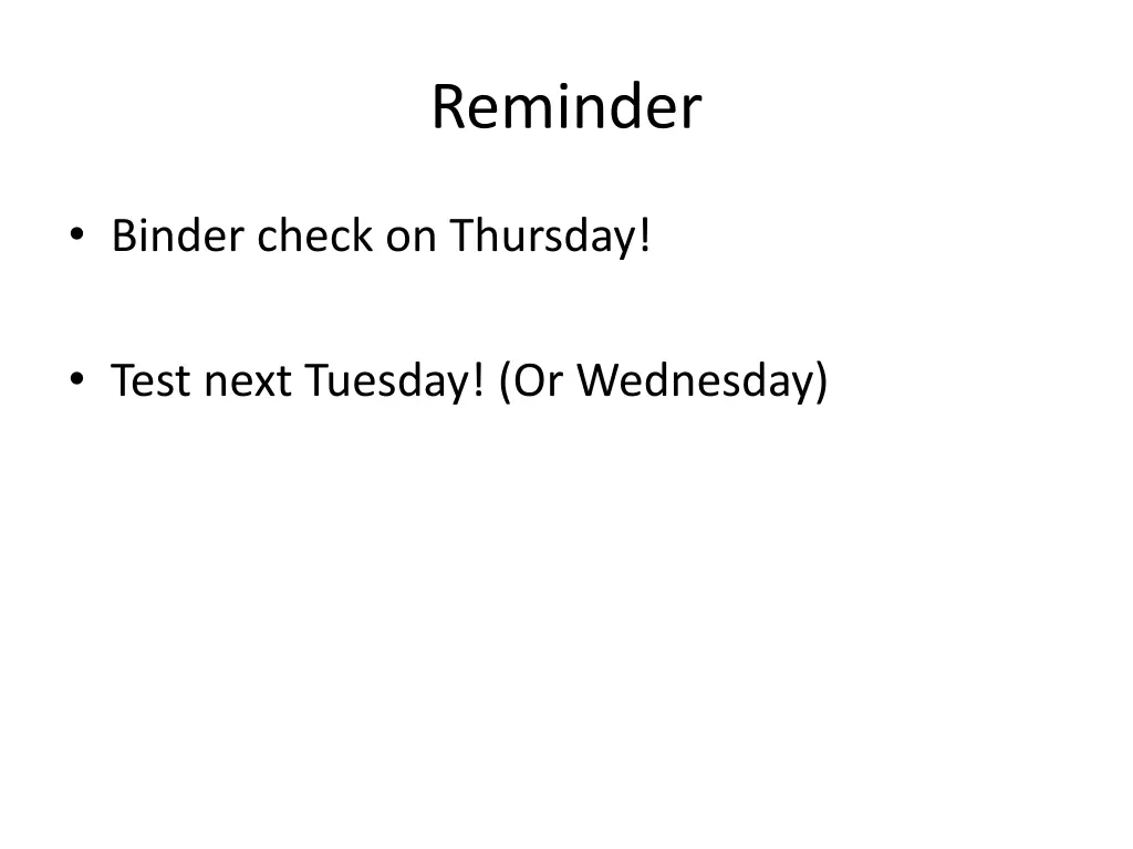 reminder