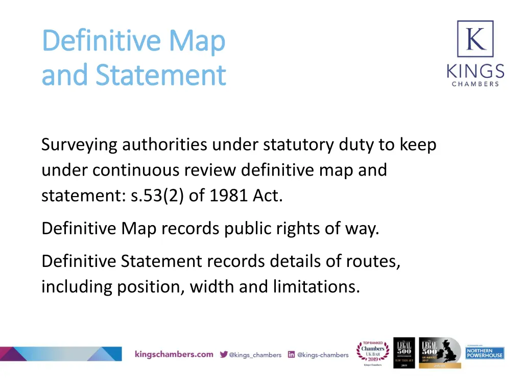 definitive map definitive map and statement