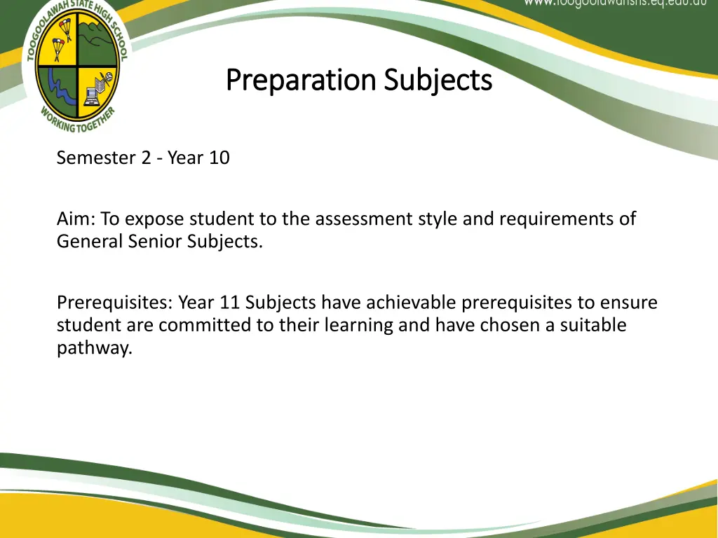 preparation subjects preparation subjects