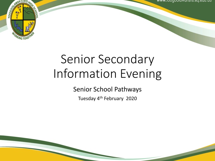 senior secondary information evening