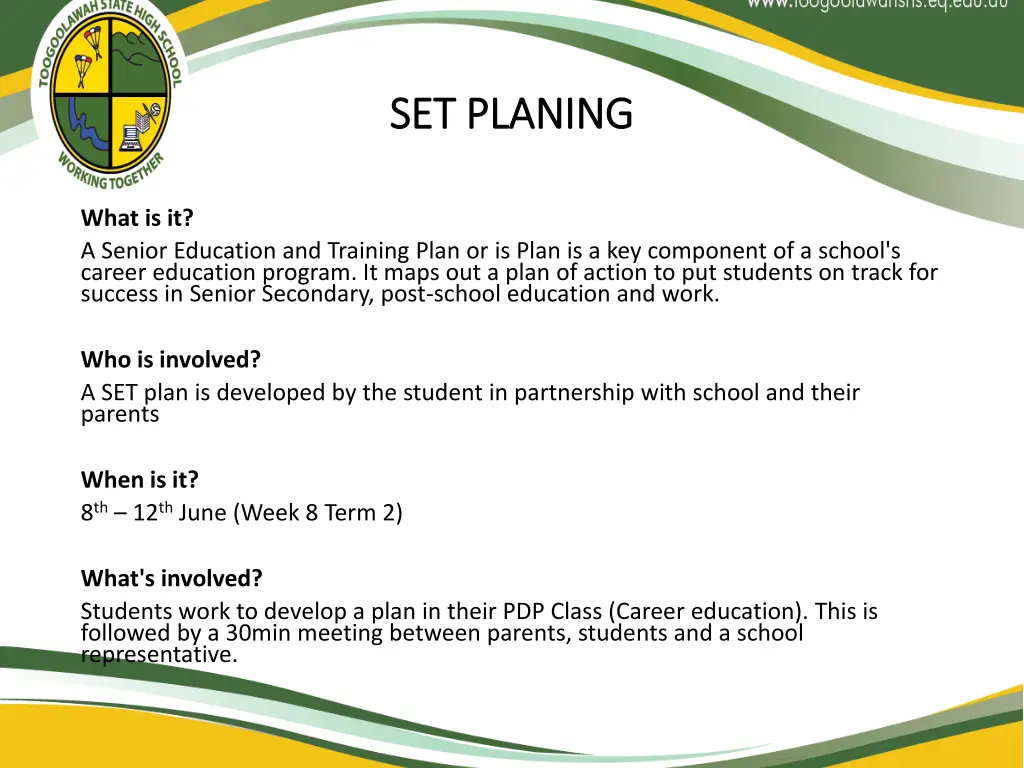 set planing set planing