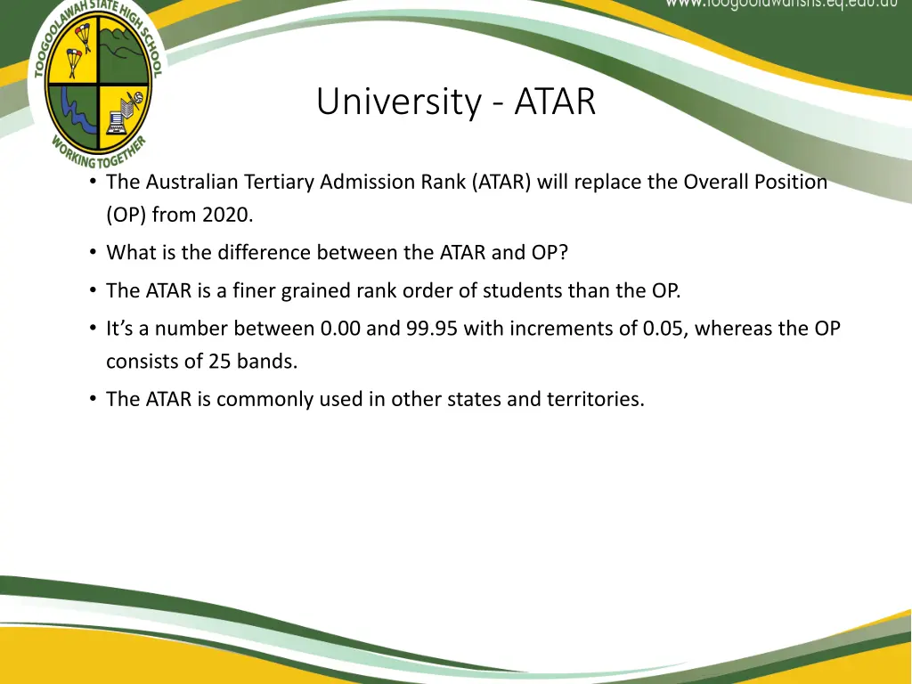 university atar