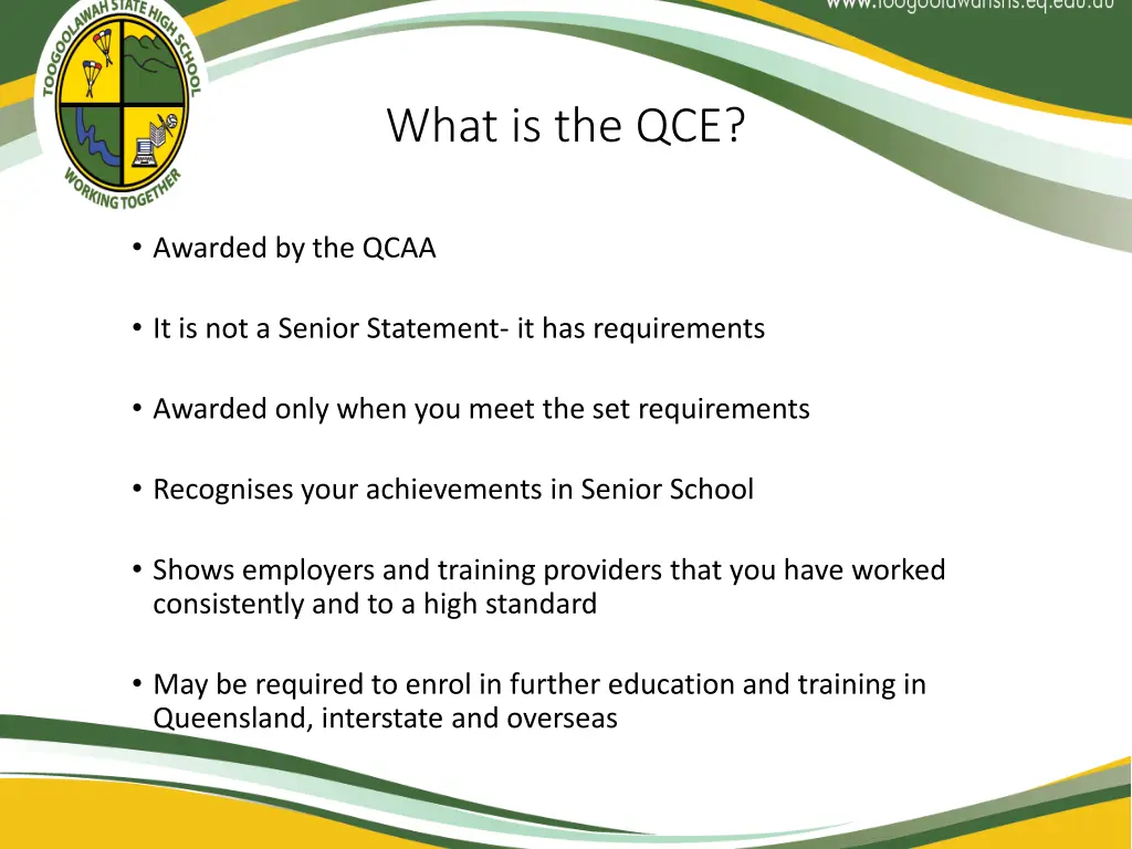 what is the qce