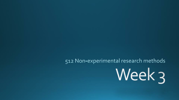 512 non experimental research methods