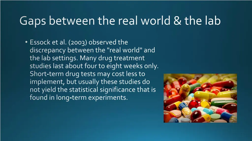 gaps between the real world the lab