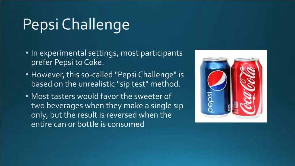 pepsi challenge