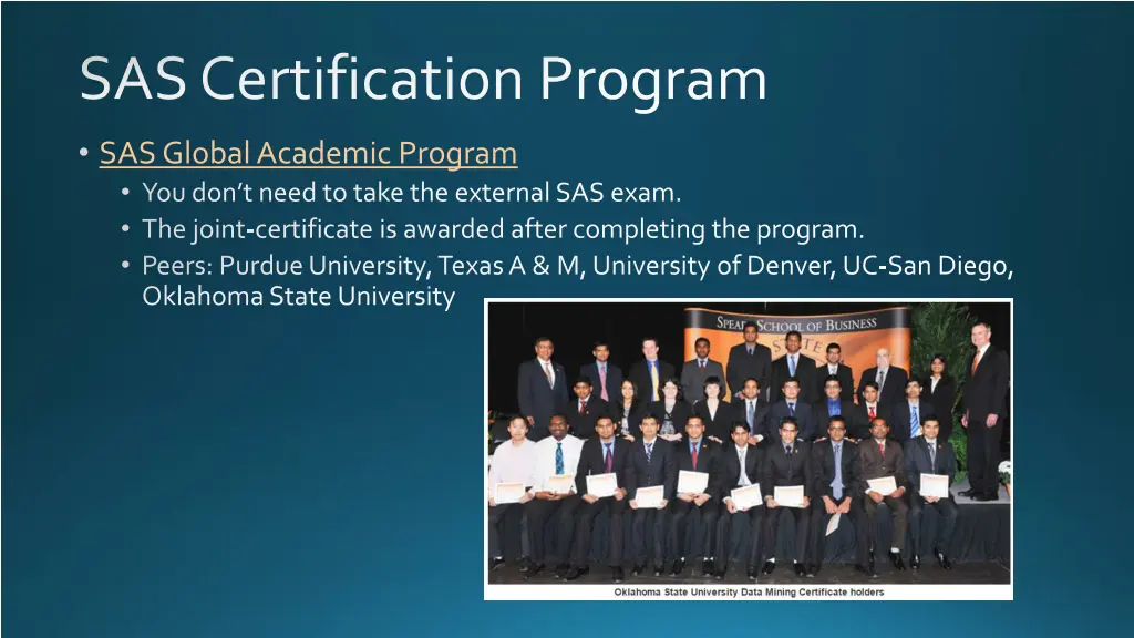 sas certification program