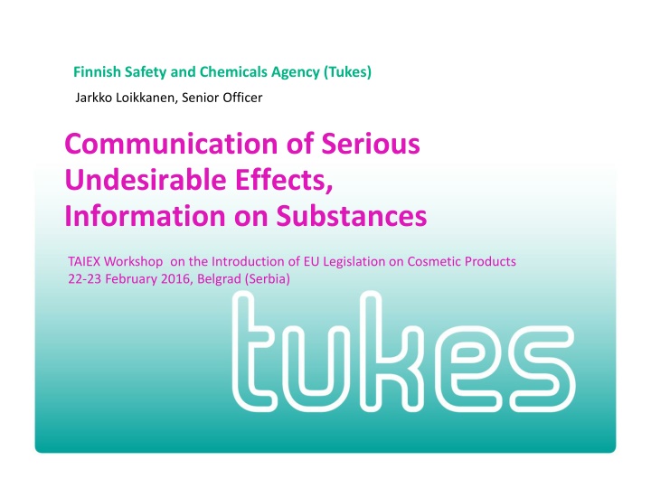 finnish safety and chemicals agency tukes