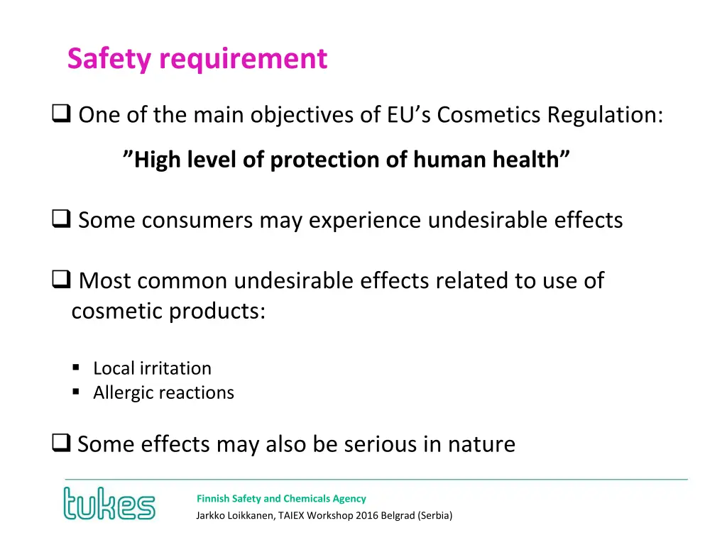 safety requirement