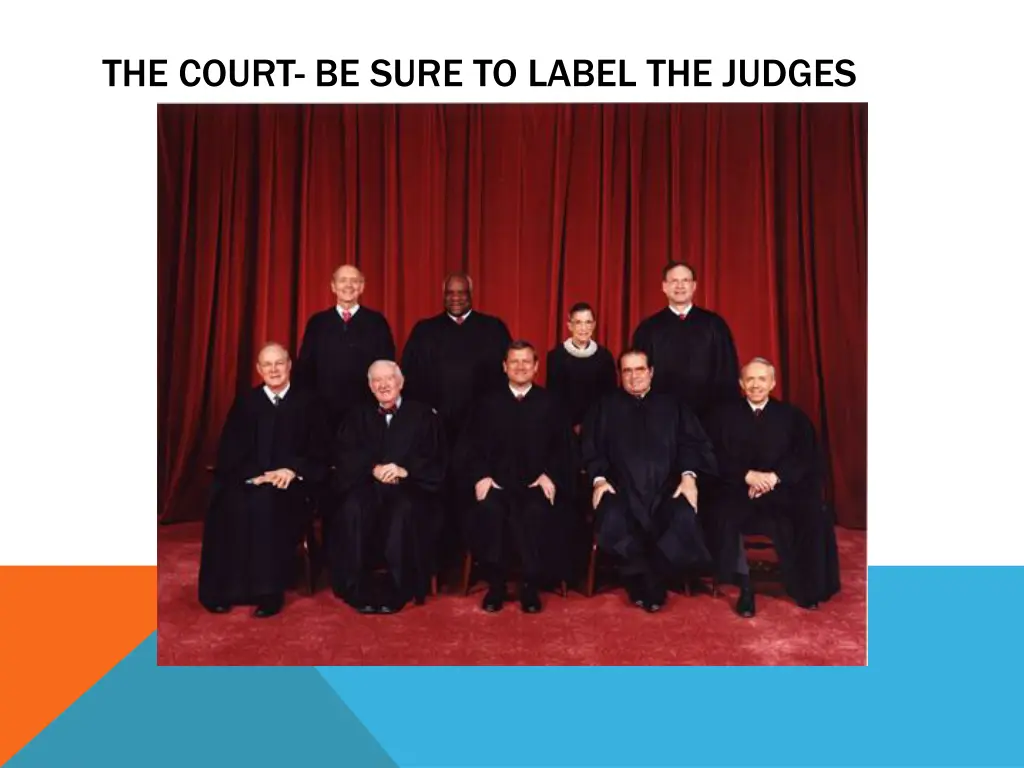 the court be sure to label the judges