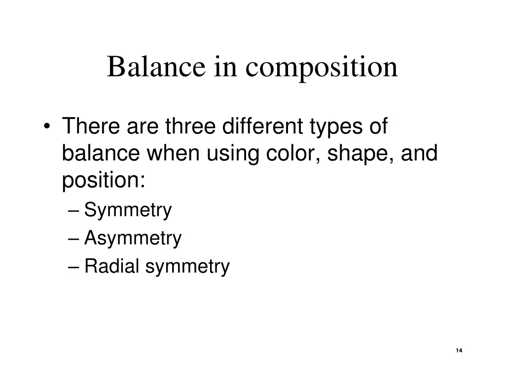 balance in composition