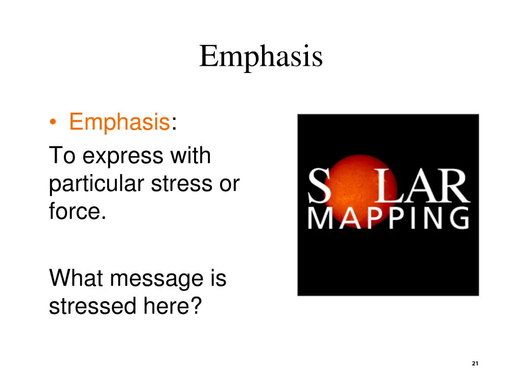 emphasis