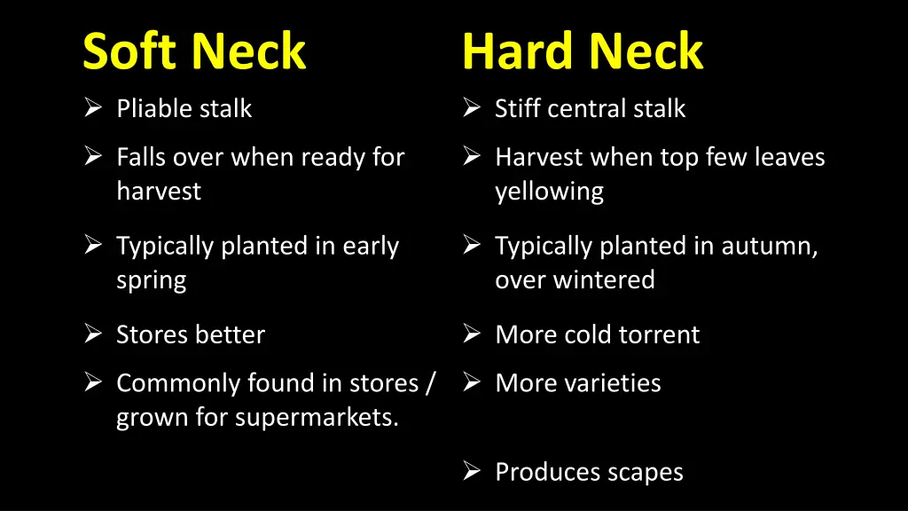 soft neck pliable stalk