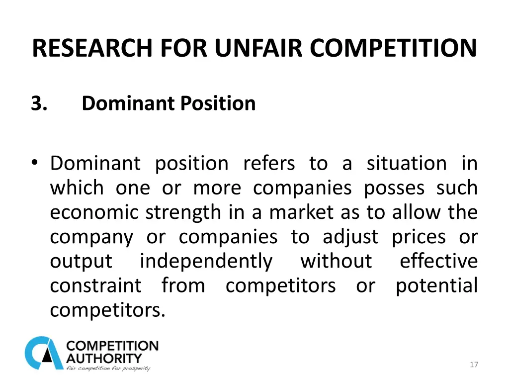 research for unfair competition 3
