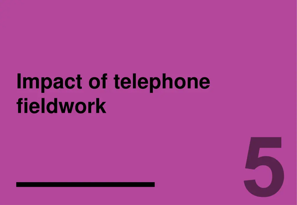 impact of telephone fieldwork