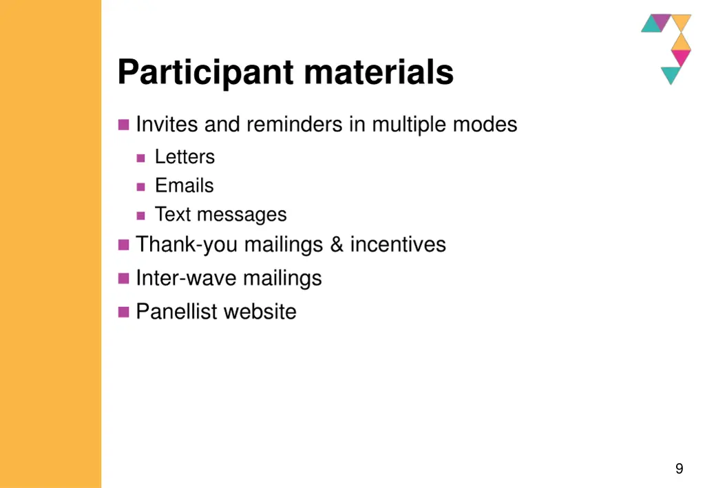 participant materials