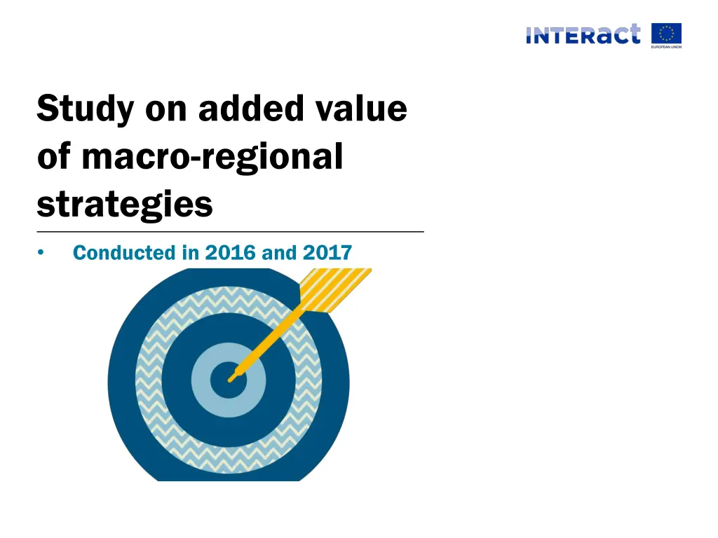 study on added value of macro regional strategies