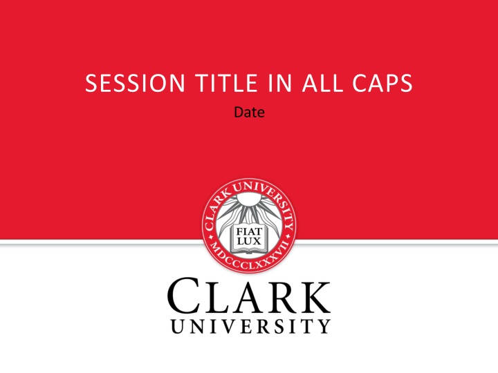 session title in all caps