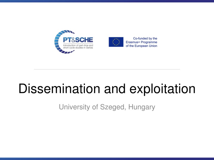 dissemination and exploitation