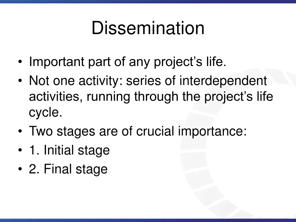 dissemination