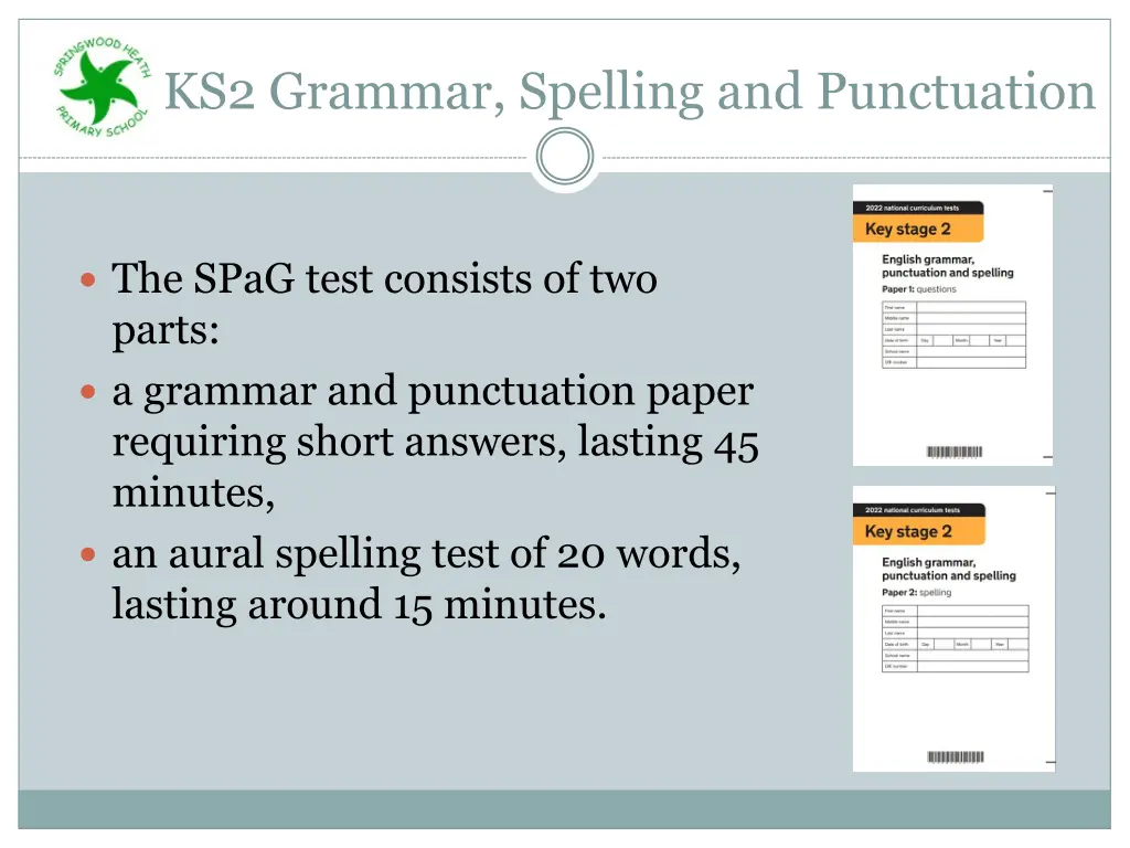 ks2 grammar spelling and punctuation