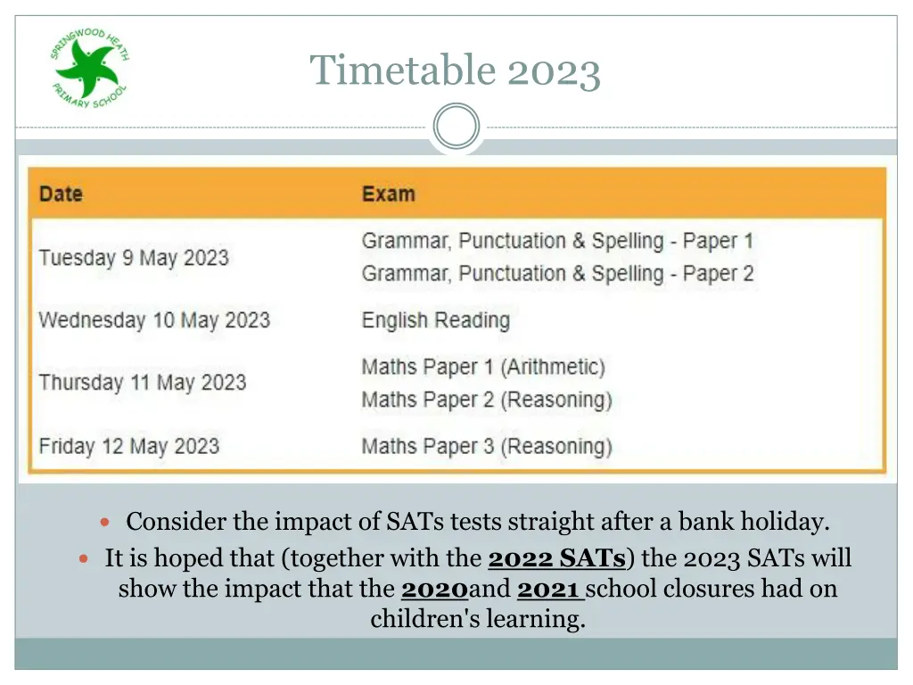 timetable 2023
