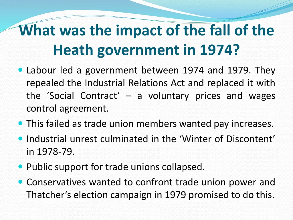 what was the impact of the fall of the heath
