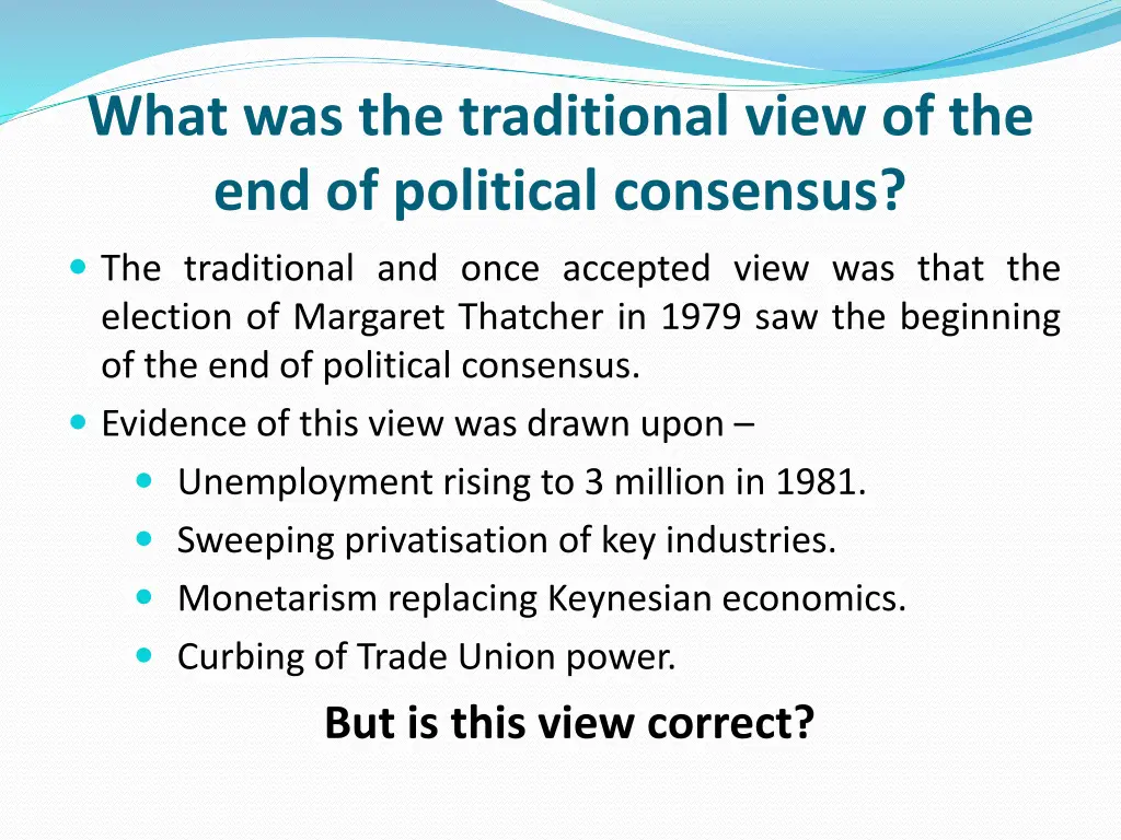 what was the traditional view