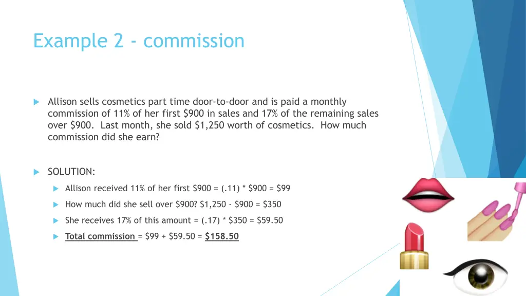 example 2 commission