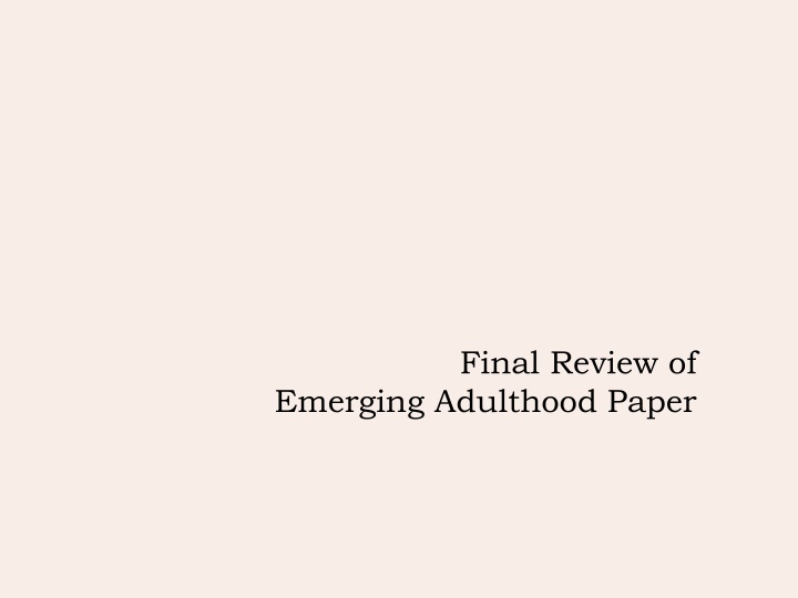 final review of